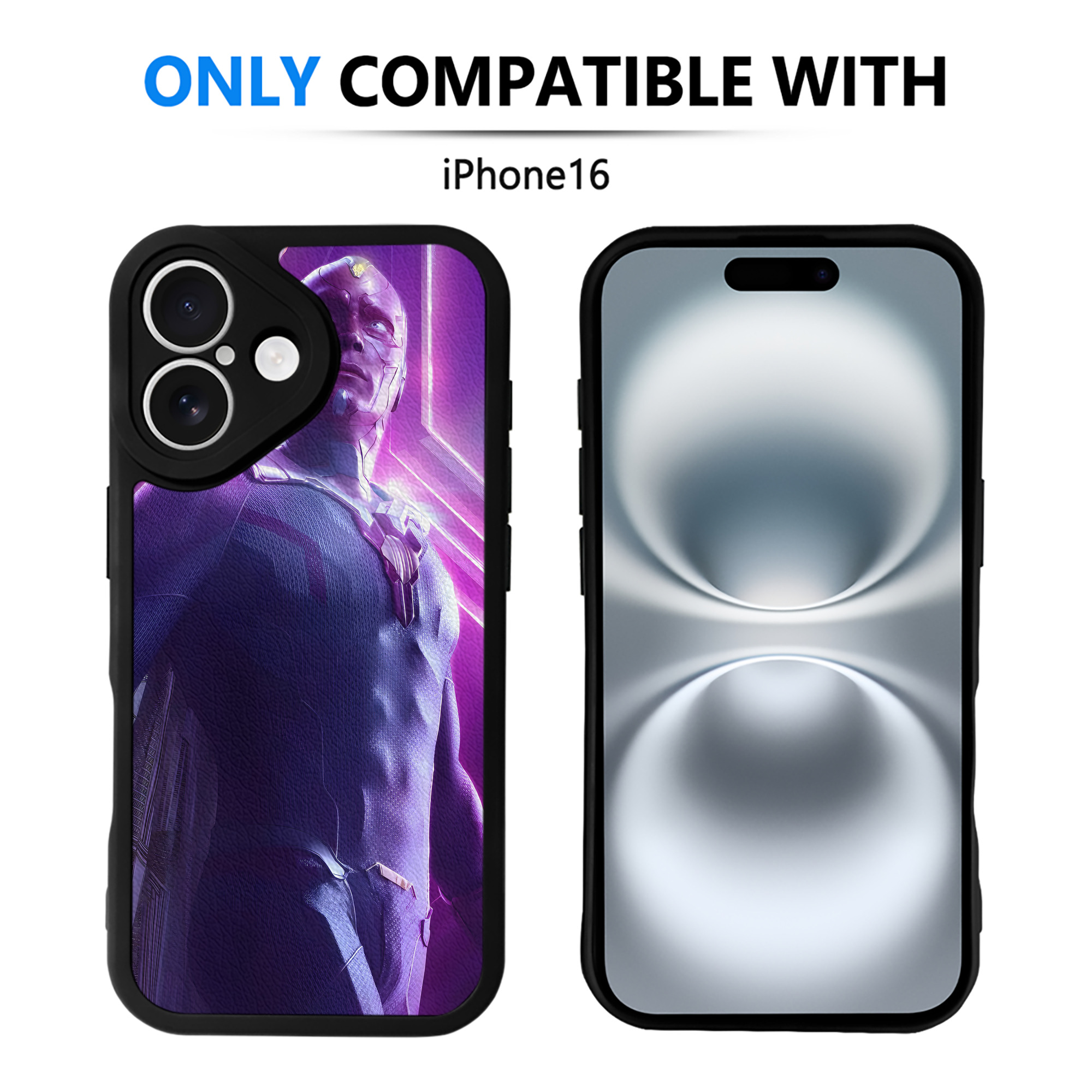（画像用） アベンジャーズ The Avengers 【iPhone 16シリーズ対応】シリコンスマホケース（レザー調） 材質：シリコン